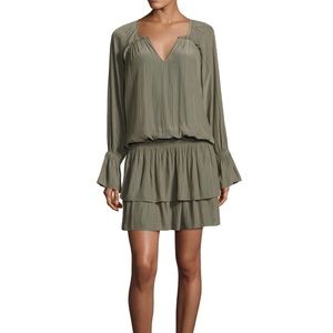 Ramy Brook Olivia Bell Sleeve Mini Dress in Sage
